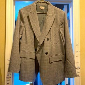 Ann Taylor Loft black & grey blazer